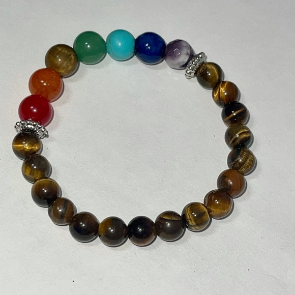 Chakra and tigers eye Bracelet - Picture 2 of 2